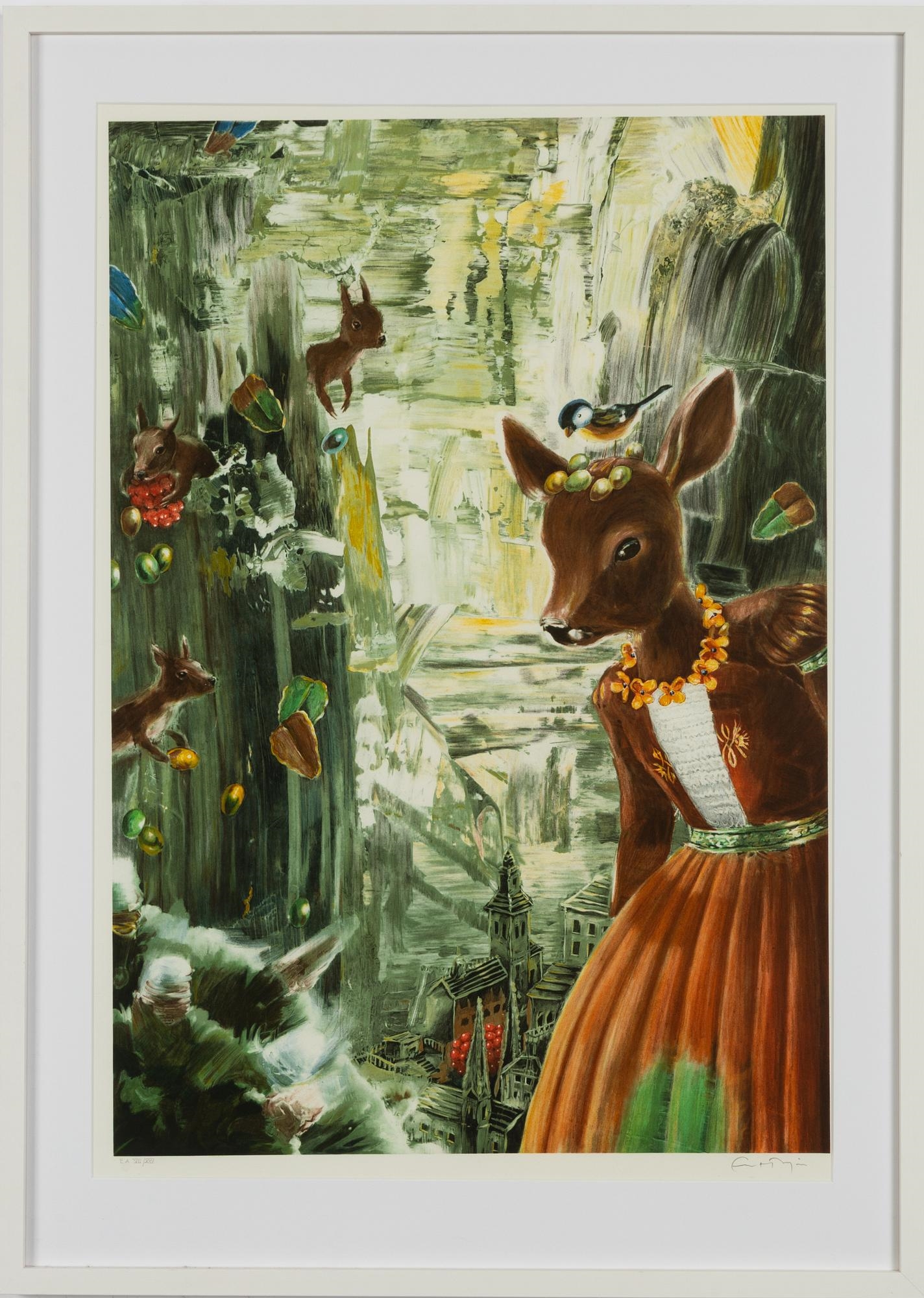 Artwork by Ernst Billgren, Äggvakt, Made of colour lithograph