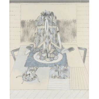 Surrealist figural abstract drawing - Kerig Pope