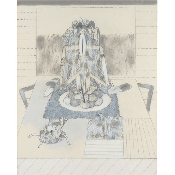 Surrealist figural abstract drawing - Kerig Pope