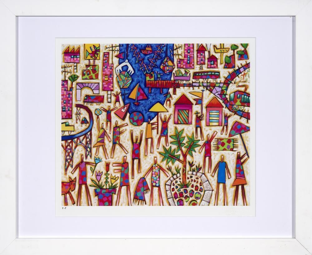 Artwork by Bruce Earles, Factory Fish Day, Made of archival pigment print