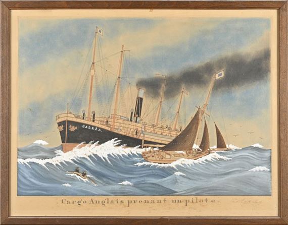 English freighter taking a pilot