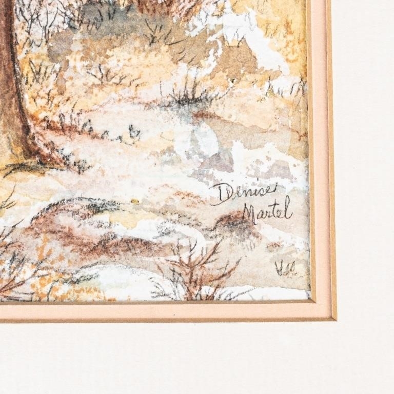 Artwork by Denise Martel, WINTER SCENE, Made of Watercolour and pencil on paper