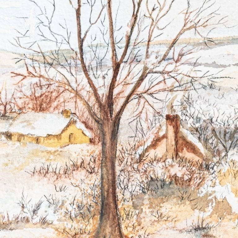 Artwork by Denise Martel, WINTER SCENE, Made of Watercolour and pencil on paper