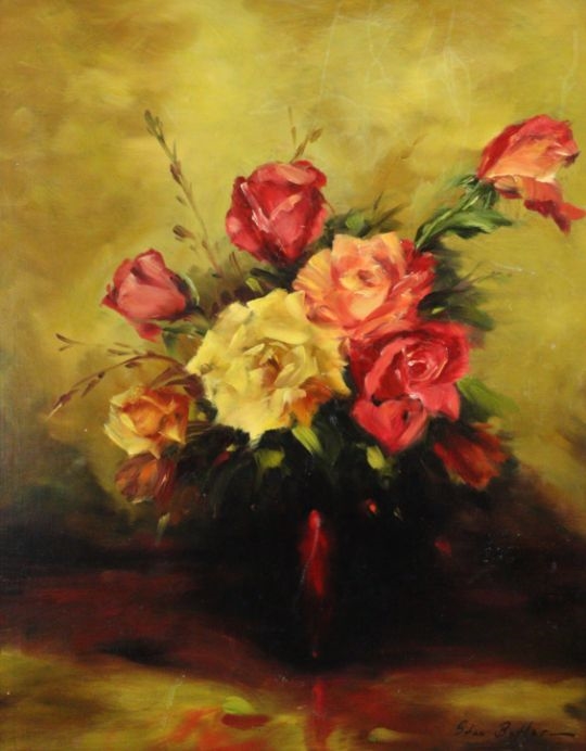 Stan Butler | Still life of roses | MutualArt