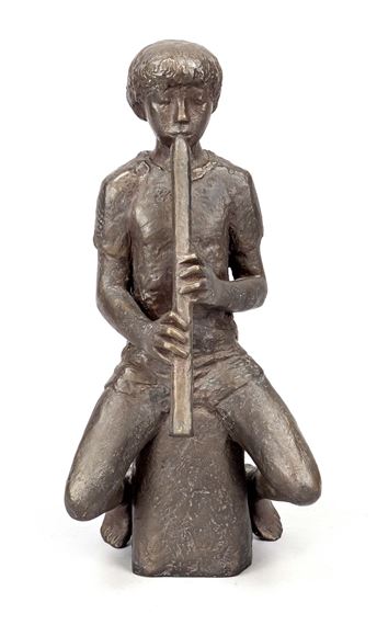 Knabe an der Schalmei - Maren Lipp