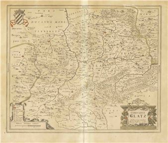 Historische Karte der Grafschaft Glatz in Schlesien - Jonas Scultetus