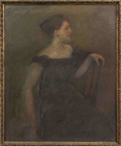 GroÃes Portrait seiner Gattin im Profil - Fritz Rhein