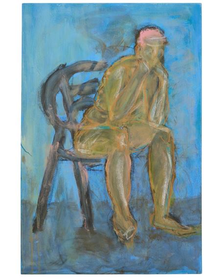 Abstract Portrait in Blue by Ellen Lyle Morehouse