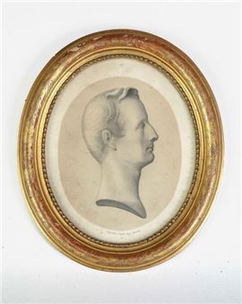 Raunheim after Adam SALOMON Black engraving in an oval frame - Lot 186 - Adam Salomon
