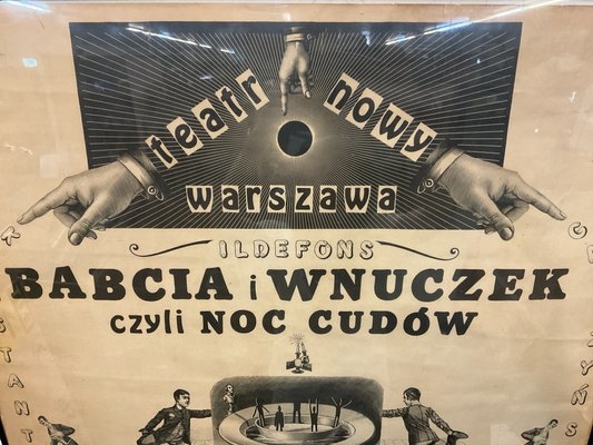 Artwork by Daniel Mróz, Alina Mrozowa, Babcia I Wnuczek” Polish Performance Poster, Made of poster