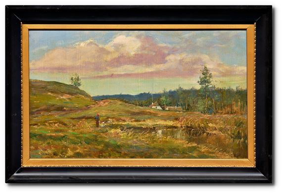 343. Krajina s rybníčkem by Ferdinand Hanuš Hérink, 1920