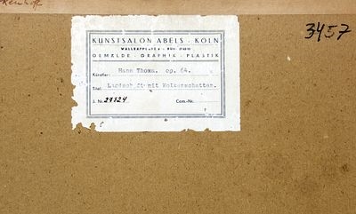 Artwork by Hans Thoma, Landschaft mit Wolkenschatten, Made of etching on paper