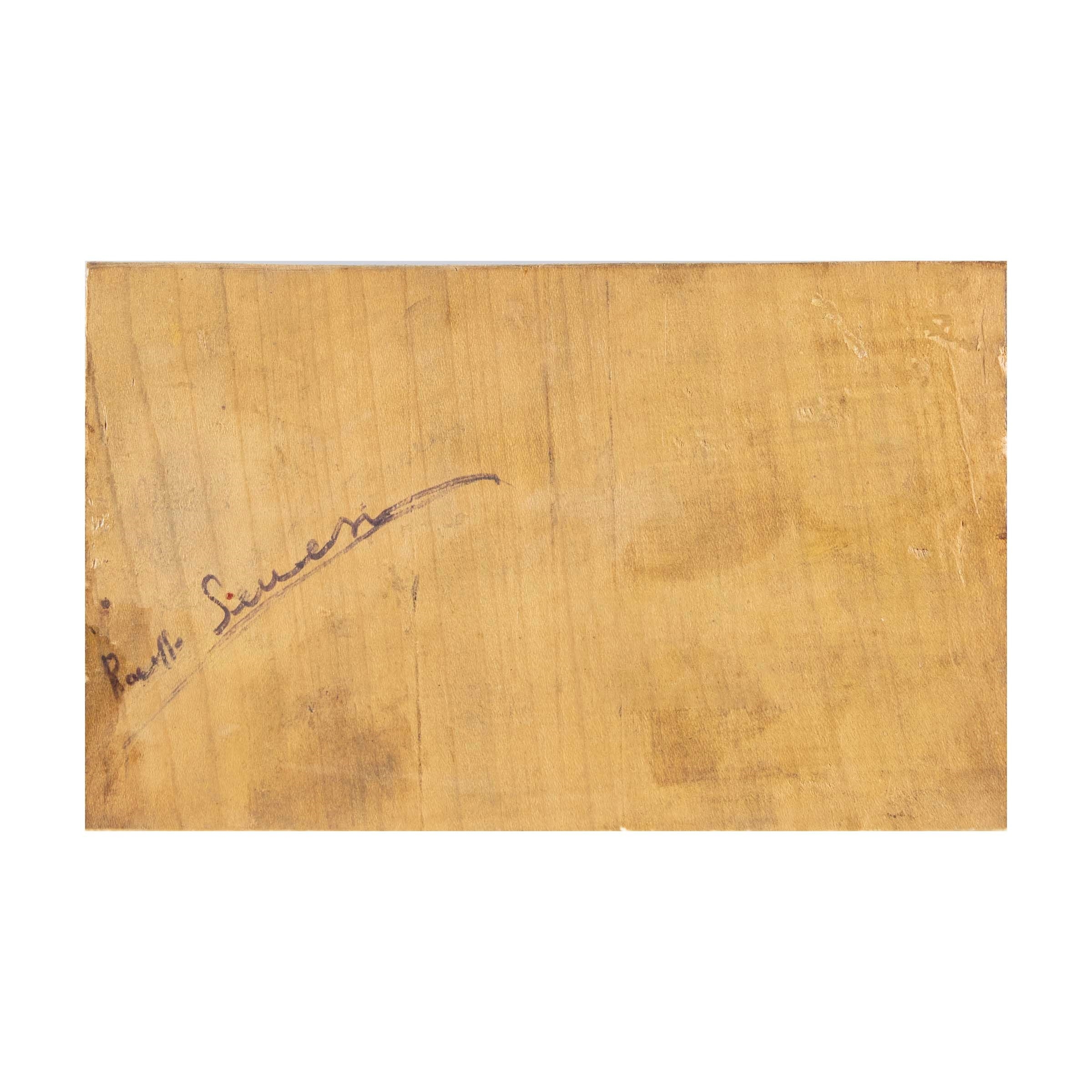 Artwork by Raffaello Sernesi, Landscape with flock and shepherd, Made of oil