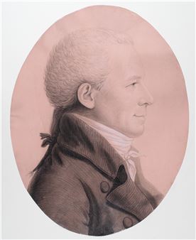 A pair of oval portraits - Charles-Balthazar-Julien Fevret de Saint-Memin