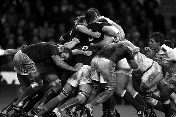 Tournoi des six nations 2011. Le match entre les équipes d'Angleterre et de France au stade de Twickenham lors du Tournoi des Six nations, le 26 février 2011. by Michel Birot, février 2011