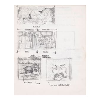 Sketchbook 4 featuring designs for Crosby, Stills & Nash' self-titled debut album, Richard Pryor, Steppenwolf, The Monkees, Dove Records and Joni Mitchell - Gary Burden