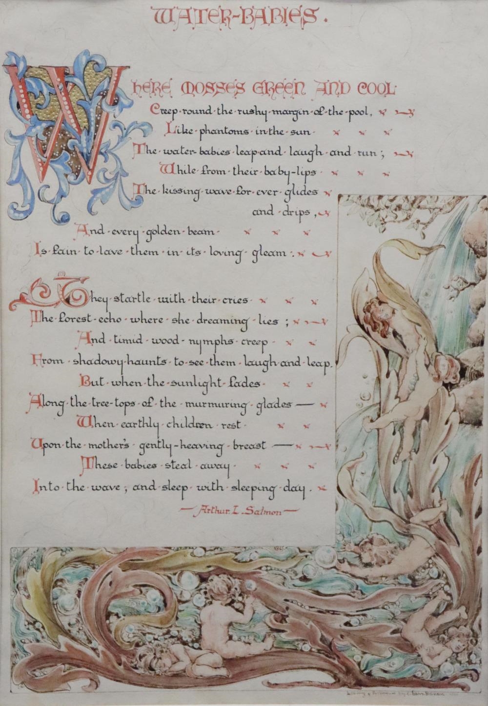 Artwork by Ella Lillian Pedersen, WATER BABIES ILLUSTRATION, Made of Watercolour with ink