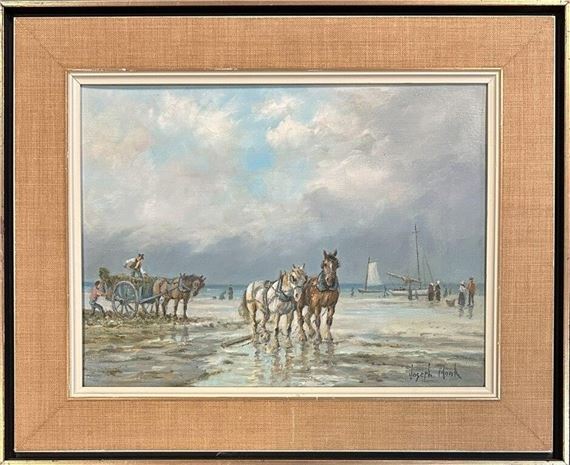 Joseph Monk | MOSS & SHELL GATHERERS ON BEACH | MutualArt