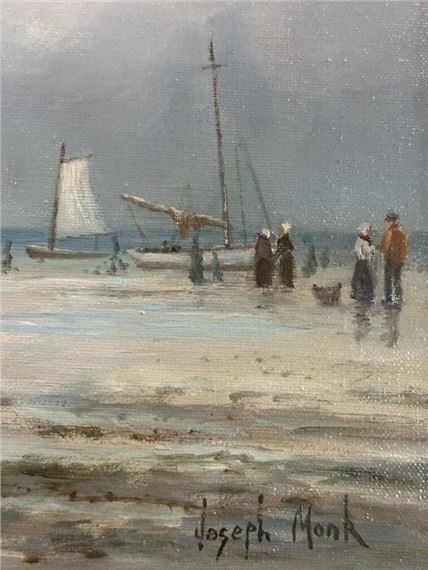 Joseph Monk | MOSS & SHELL GATHERERS ON BEACH | MutualArt