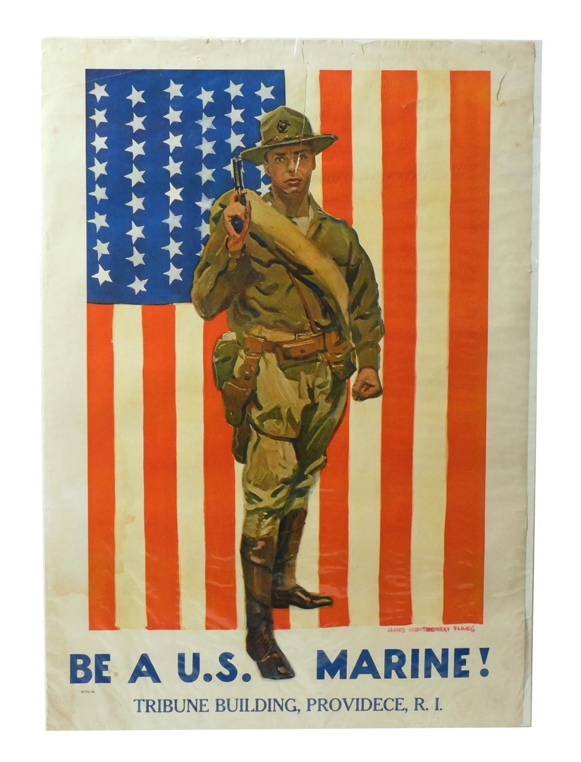Artwork by James Montgomery Flagg, WWI US Recruitment Posters, Made of Poster