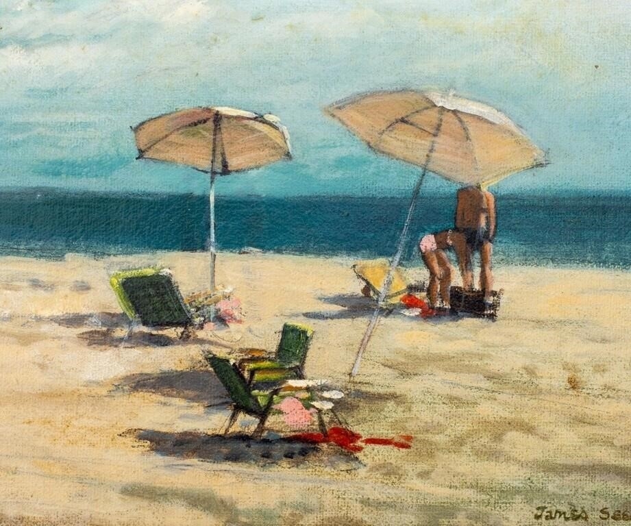 James Seeman | Beach Scene | MutualArt