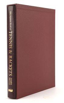 The Neptune book of Tennis and Rackets, James Bruce, 2015, Signed Limited edition number 22 of 100. With Slip case and With red Marbling endpapers - James Bruce