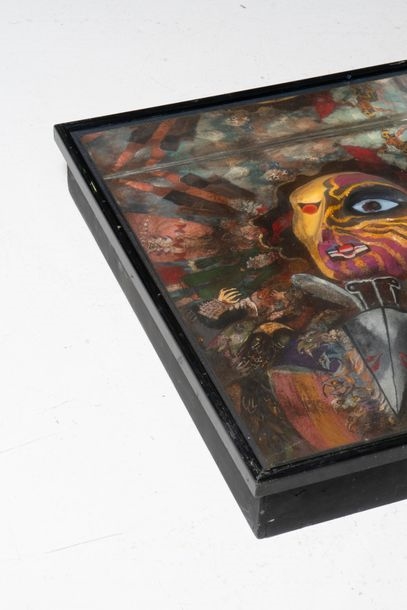 Gilles Ghez | Composition in polychrome paper and cardboard box ...