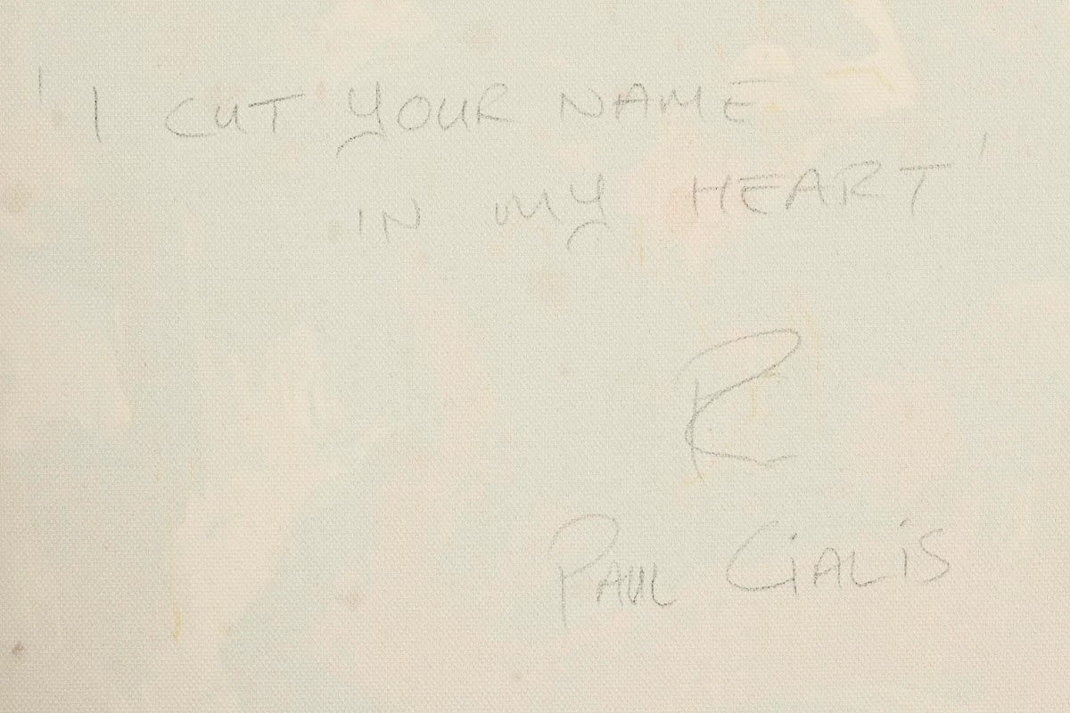 Artwork by Paul Forde Cialis, I Cut Your Name in My Heart, Made of acrylic on canvas