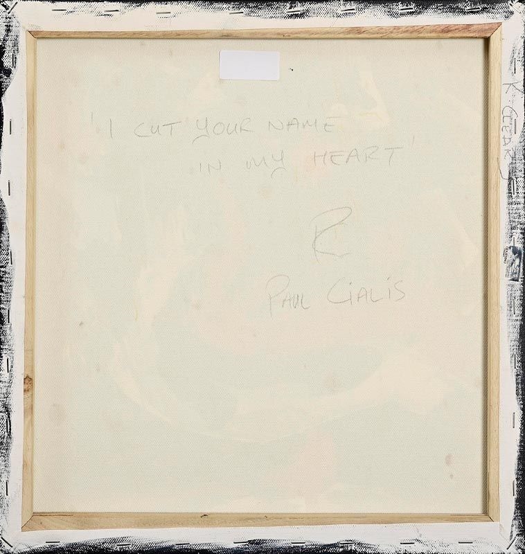 Artwork by Paul Forde Cialis, I Cut Your Name in My Heart, Made of acrylic on canvas