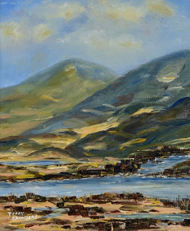 Artwork by Terry Saunders, Connemara Landscape, Made of oil on canvas