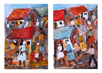 CONVERSING FIGURES IN A RURAL AREA - Peter Sibeko