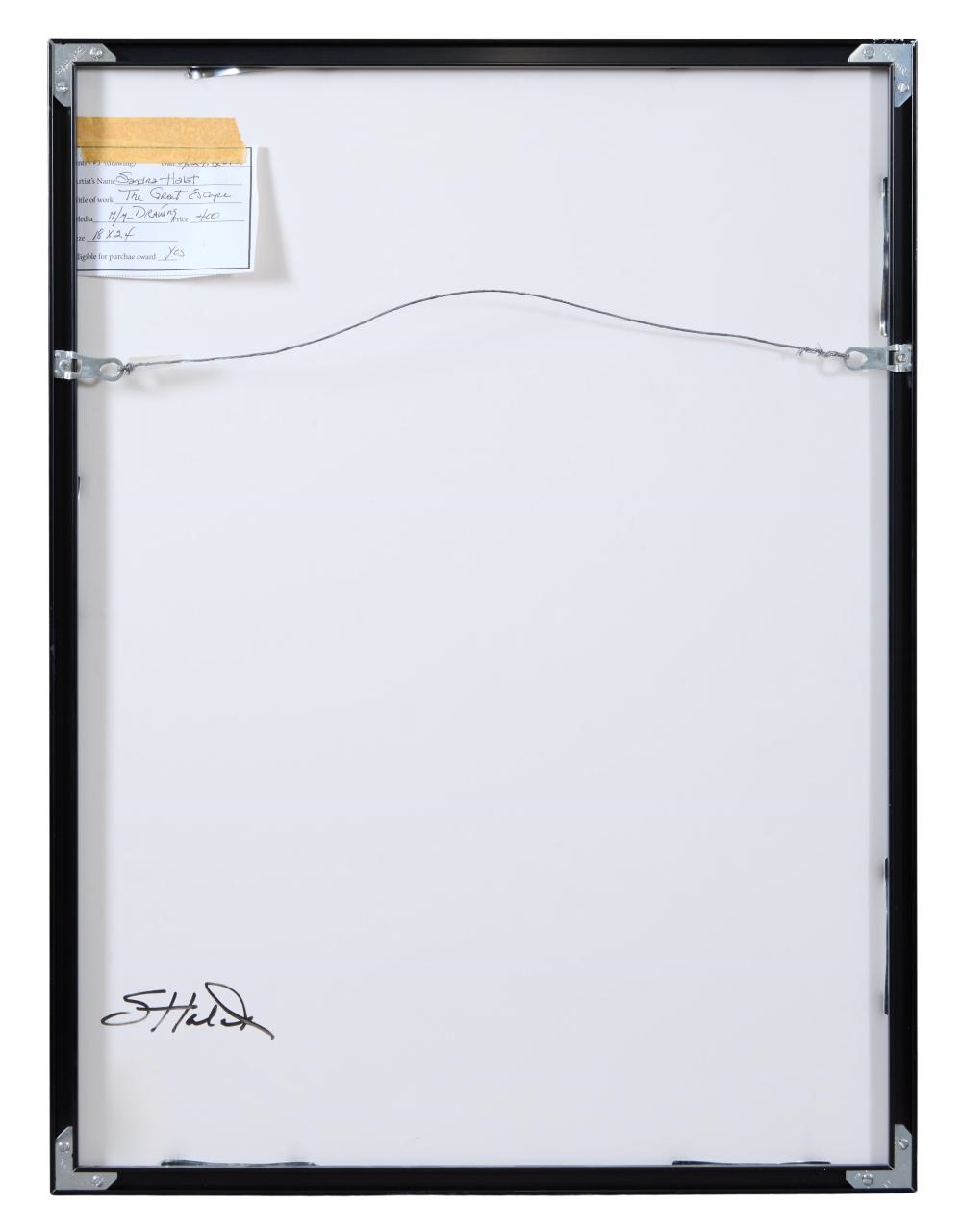 Artwork by Sandra Halat, Three Works on Paper, Made of mixed media drawing on paper, monoprint on paper