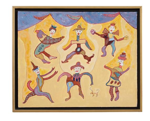 Six Circus Clowns by Ellen Lyle Morehouse, 20th c.