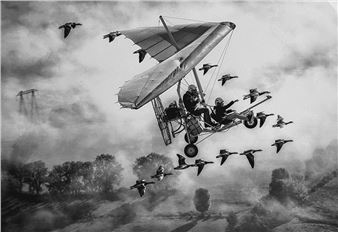 Lili in the sky with geese - Fabrice Dimier