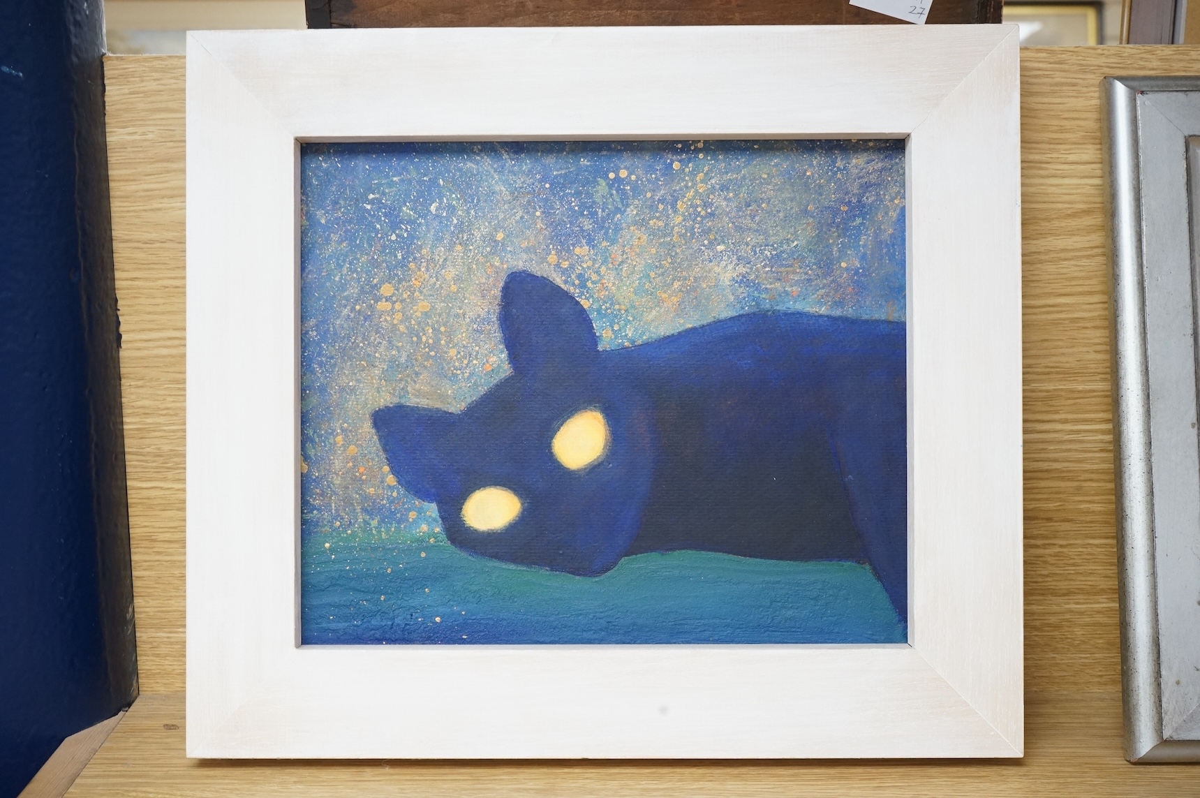 Artwork by Eve Poland, Abstract study of a cat, Made of oil on board
