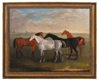 Four Hunters in a Landscape - Samuel Spode