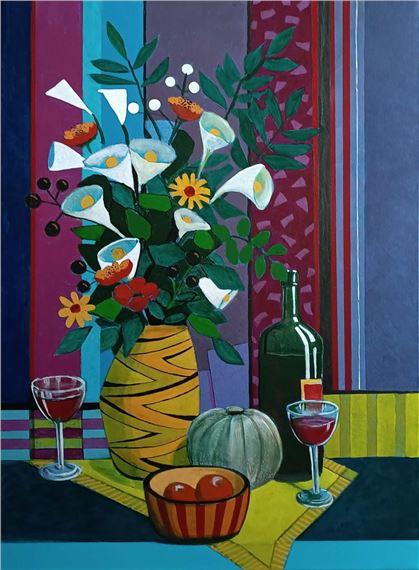 Summer Evening with Flowers by Michał Ostaniewicz, 2025