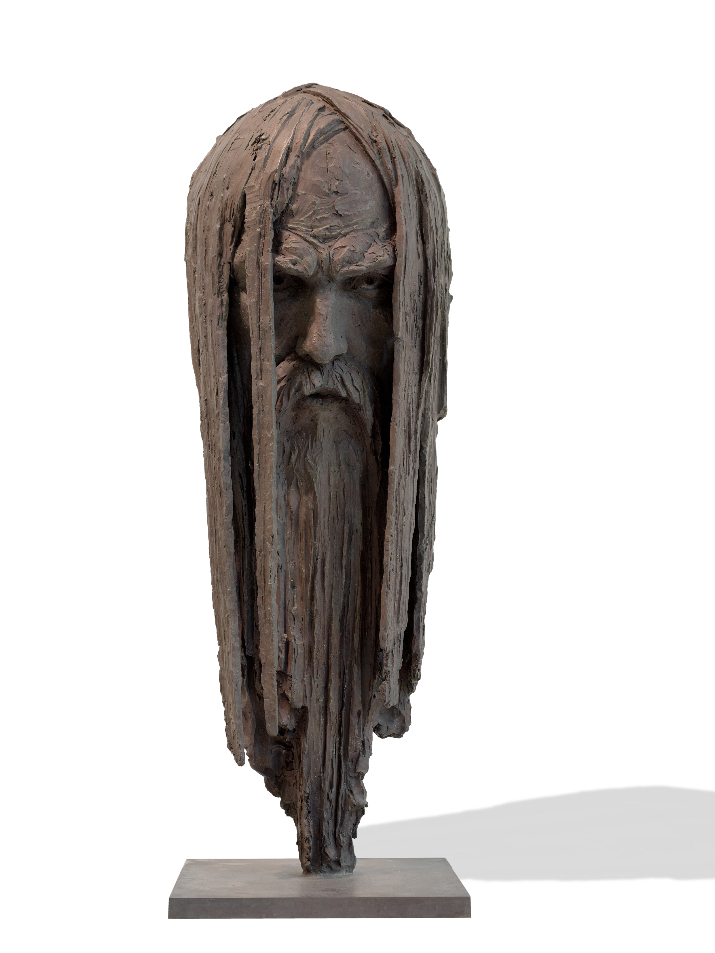 Artwork by Christophe Charbonnel, Masque de Poséidon, Made of Bronze with grey patina