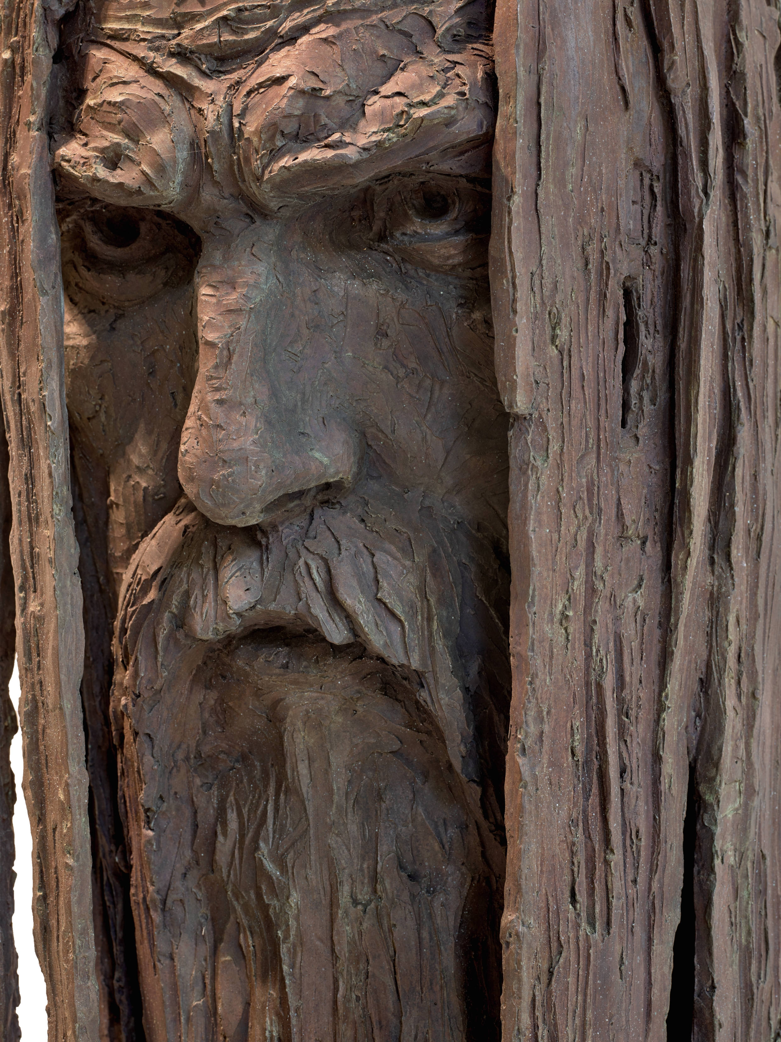 Artwork by Christophe Charbonnel, Masque de Poséidon, Made of Bronze with grey patina