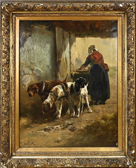 Boerin met hondenkar by Henry Schouten