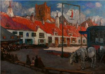 The circus in the village - Fernand Allard L'Olivier