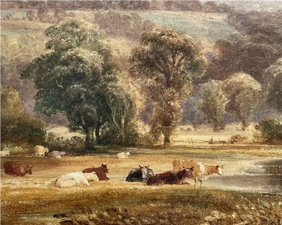 Anthony Vandyke Copley Fielding | A view at Arundel, Sussex (1836 ...