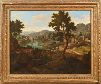 Paysage à la rivière - Etienne Allegrain