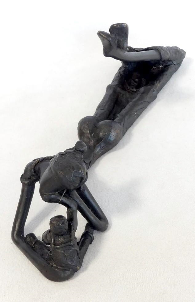 Artwork by Boris Kramer, Bronze sculpture of a mother with child, Made of Bronze sculpture