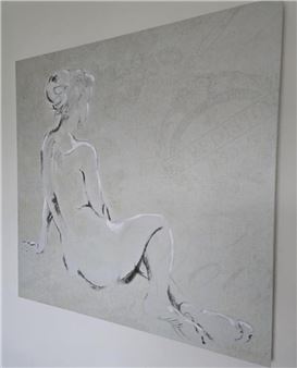 Large Deborah Pearce Nude on Canvas - Deborah Pearce