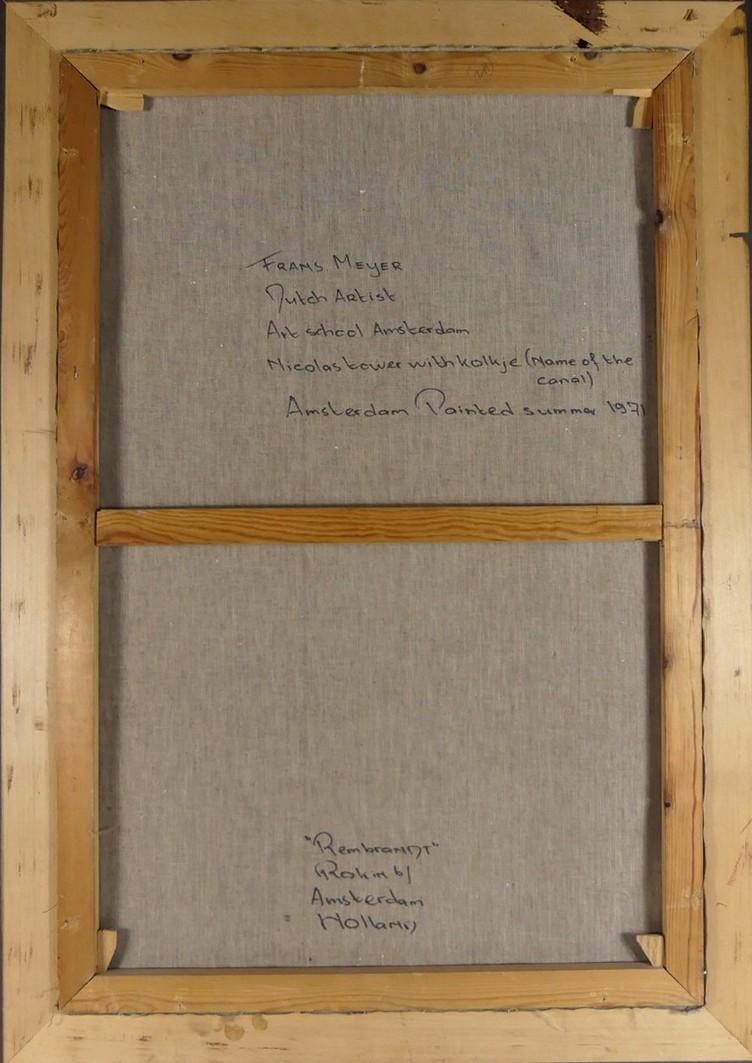 Artwork by Frank Meyer, Nicolas Tower with Kolkje (Amsterdam, Made of oil on canvas