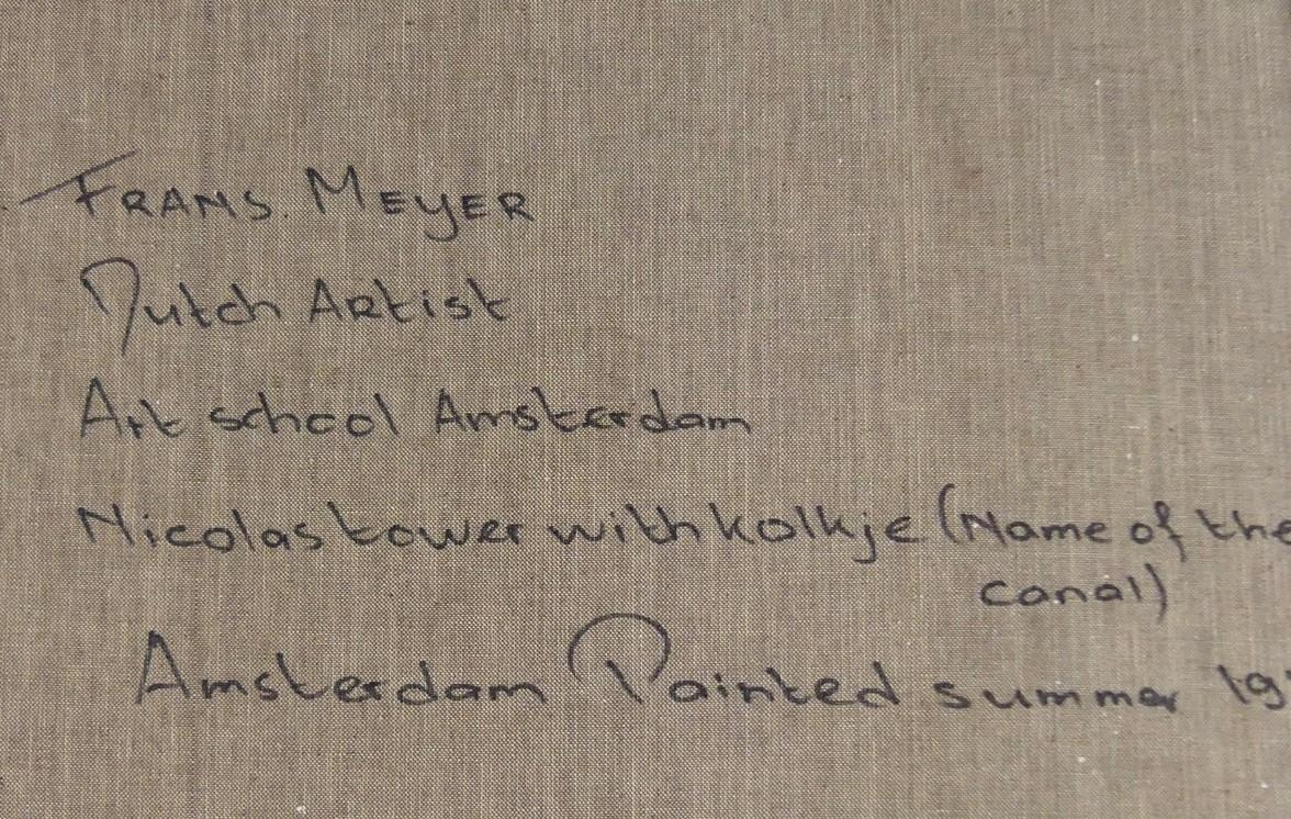 Artwork by Frank Meyer, Nicolas Tower with Kolkje (Amsterdam, Made of oil on canvas