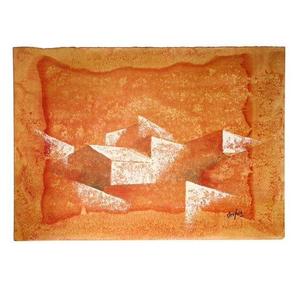 Artwork by Orefice Giorgio, Abstract composition The roofs
