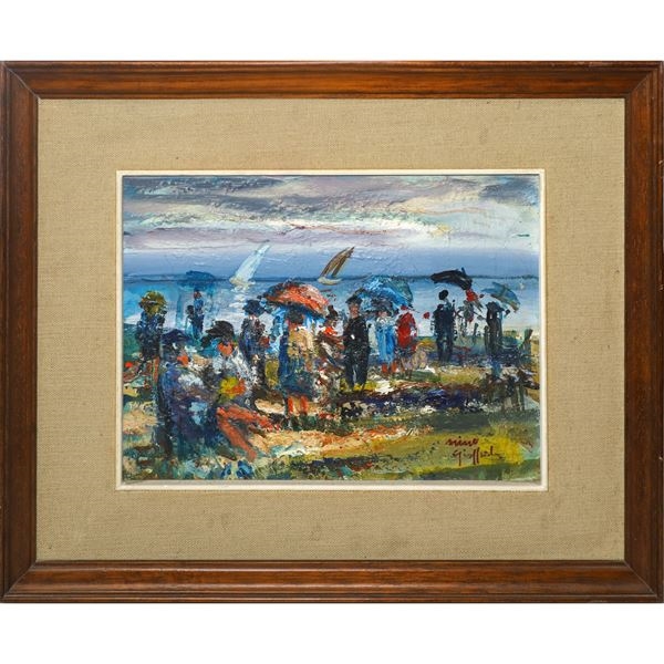 Artwork by Antonio Giuffrida, Beach, 1967, Made of Oil on canvas