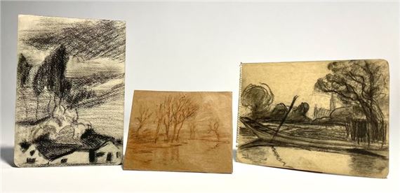 Group of three  Bearing the studio stamp on the back - Marcel Guillard